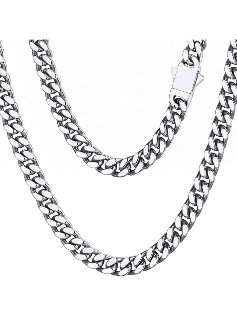 Stylish Cuban Link Chain Necklace for Men - Durable Stainless Steel Jewelry